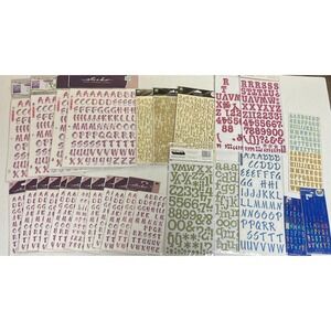 Lot of Alphabet Letter Sticker Sheets for Scrapbooking and Crafts Sticko